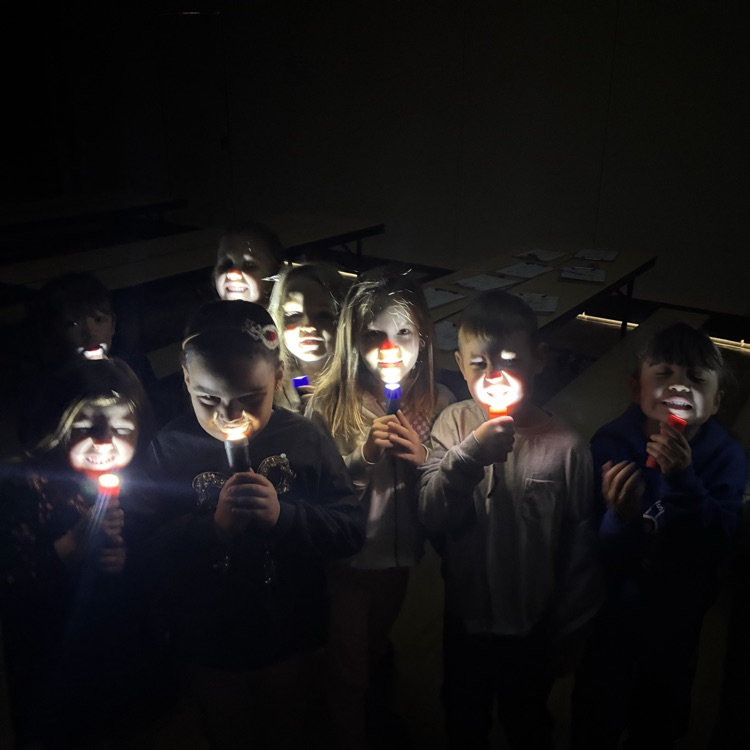 Can people see without light? First graders played with light to see how much we need to see the world around us. 💡