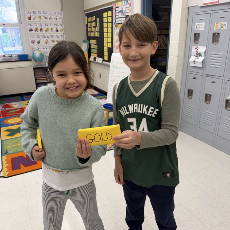 Third graders were explorers searching for gold! Who became rich?