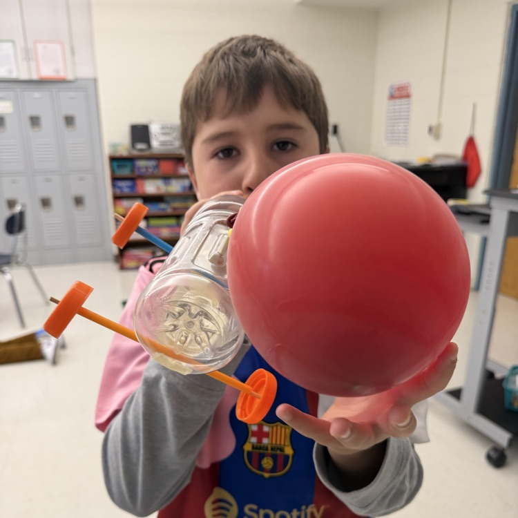 Third graders experiment with the third law of motion!