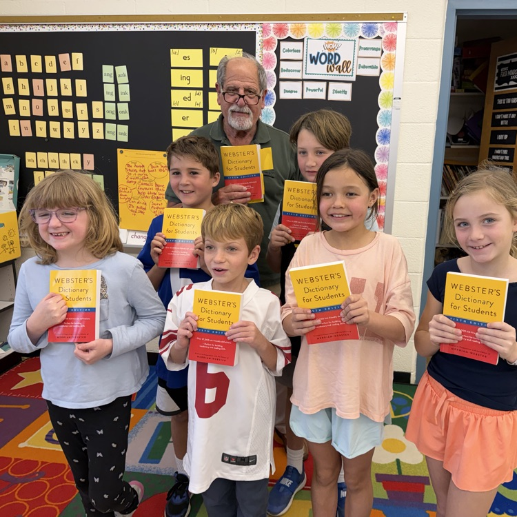 Mr. Richard Aljan visited third grade and gifted dictionaries from the Rotary Club!