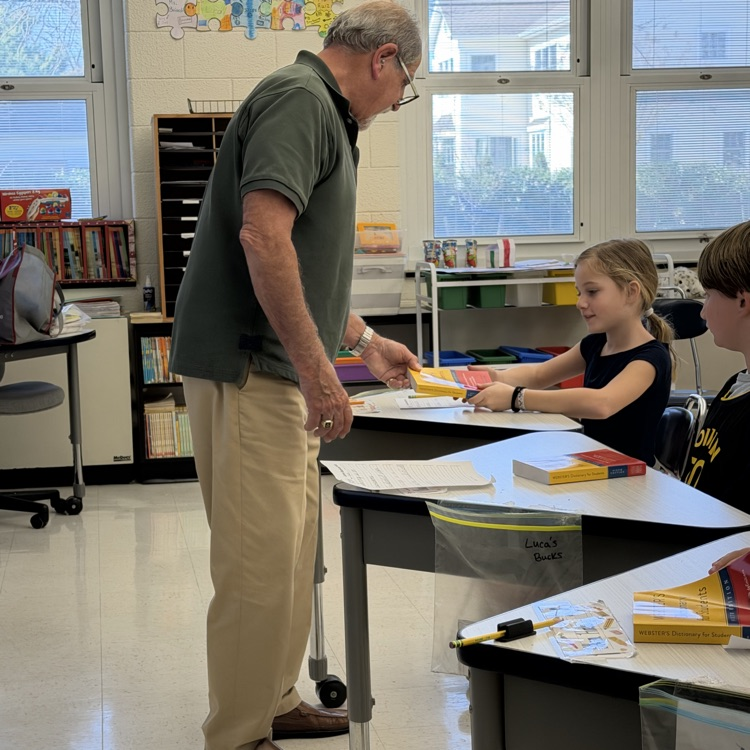 Mr. Richard Aljan visited third grade and gifted dictionaries from the Rotary Club!