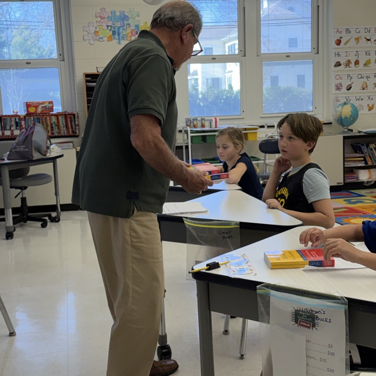 Mr. Richard Aljan visited third grade and gifted dictionaries from the Rotary Club!
