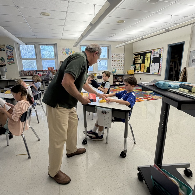 Mr. Richard Aljan visited third grade and gifted dictionaries from the Rotary Club!