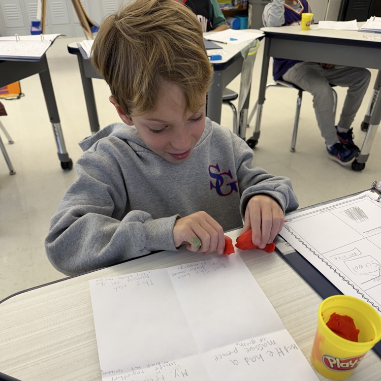 Third graders reviewed their vocabulary words by becoming sculptors! They had to sculpt something to represent their words!