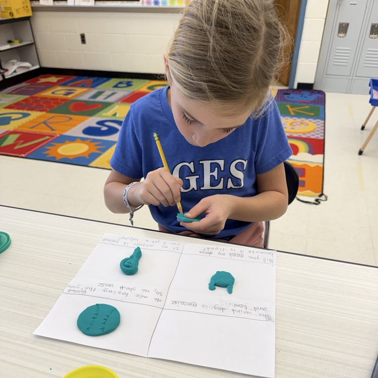 Third graders reviewed their vocabulary words by becoming sculptors! They had to sculpt something to represent their words!