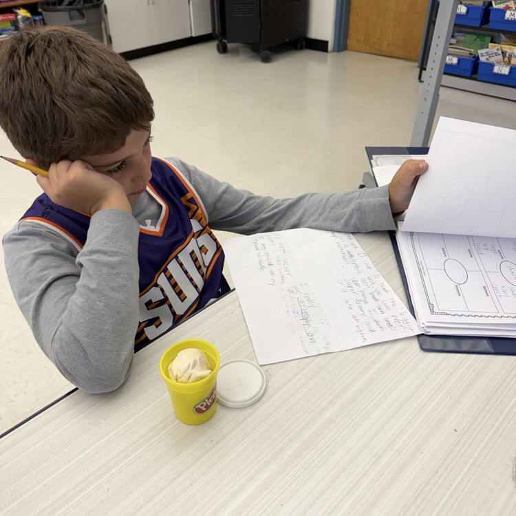 Third graders reviewed their vocabulary words by becoming sculptors! They had to sculpt something to represent their words!