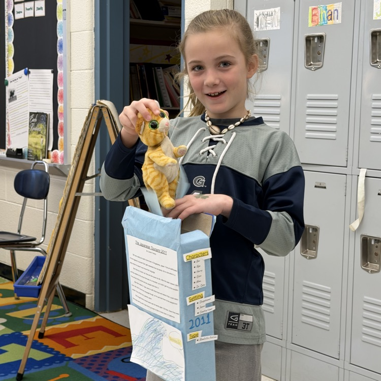 Third graders shared their cereal box book reports! Inspiring their classmates to try out a new book!