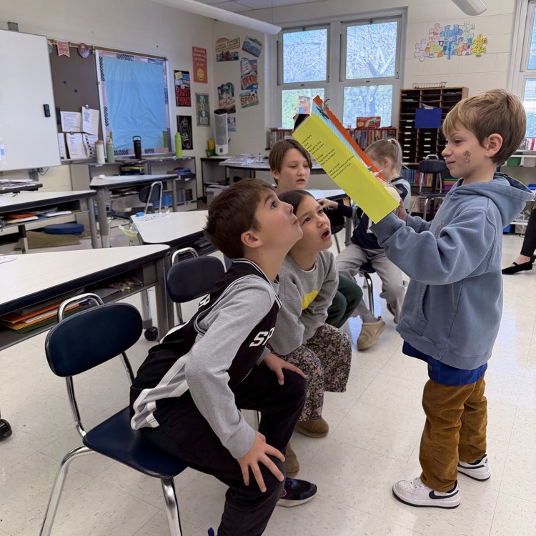 Third graders shared their cereal box book reports! Inspiring their classmates to try out a new book!