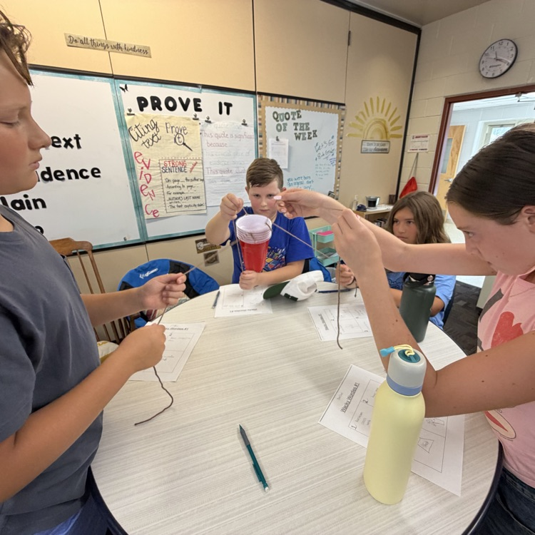 Teamwork, communication, and a little creativity! 🥤🙌 6th grade worked together to build a cup pyramid—without using their hands! 💪✨