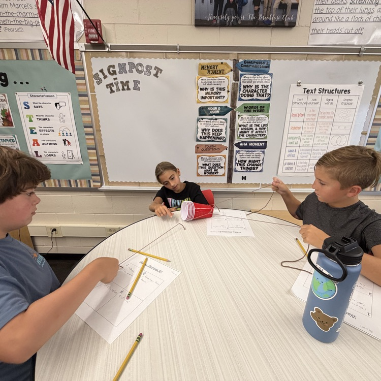 Teamwork, communication, and a little creativity! 🥤🙌 6th grade worked together to build a cup pyramid—without using their hands! 💪✨