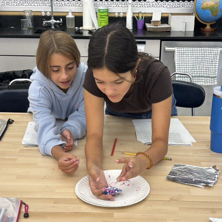 Our 6th graders became geologists for the week, modeling how rocks change through melting, cooling, weathering, erosion, and pressure. Hands-on science makes learning come to life! 🌋🌎🧪