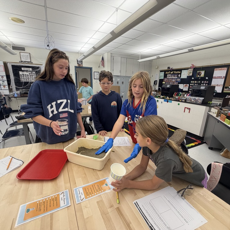 🌎 Science in action! Our 6th graders modeled erosion and deposition to see how Earth’s surface changes over time. Learning by doing! 🪨💧 #SixthGradeScience #HandsOnLearning #EarthScience