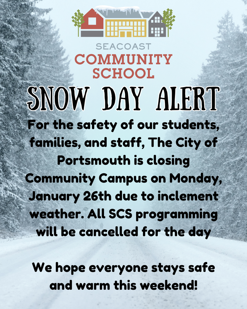 SCS Will be closed monday January 26th