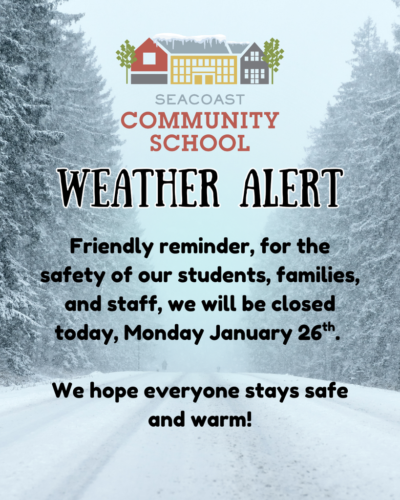 We are closed today, Monday January 26