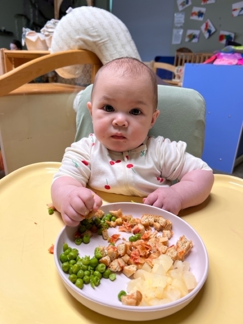 infant eating