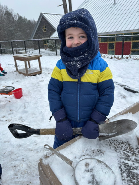 kid in snow