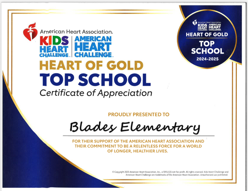 Blades certificate