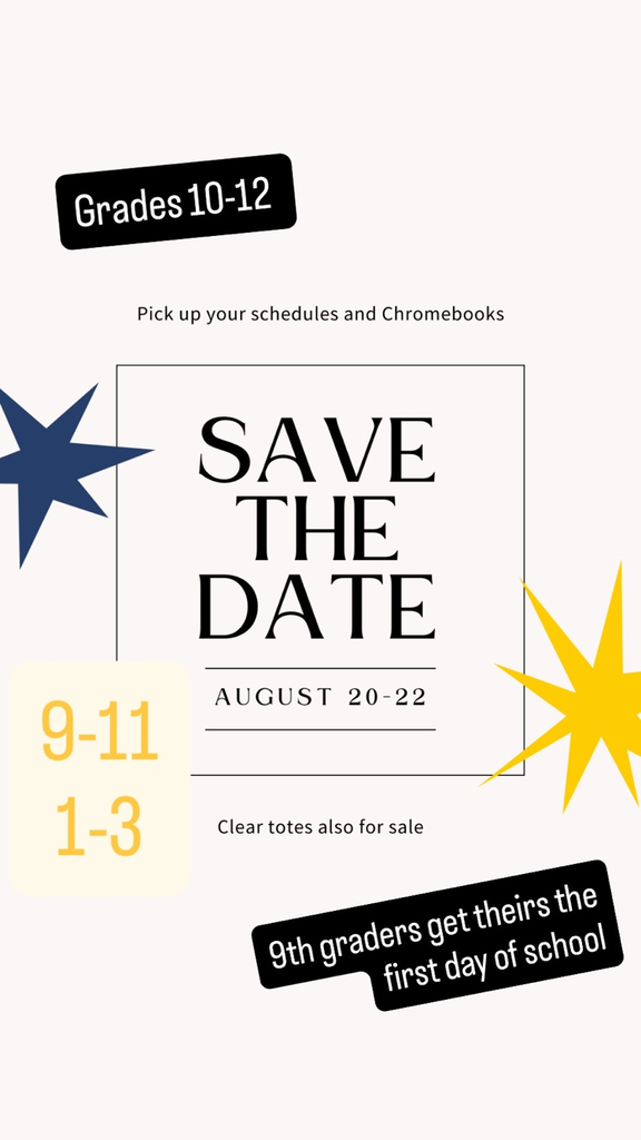 Save the Date. August 20-22. Grades 10-12