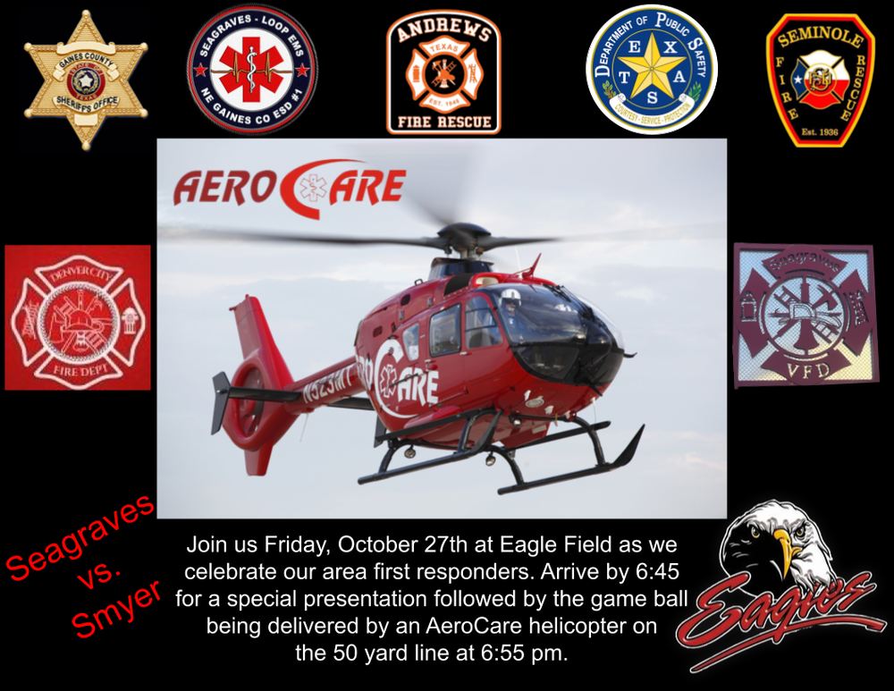 First Responders Ceremony to be held at Friday's Football Game