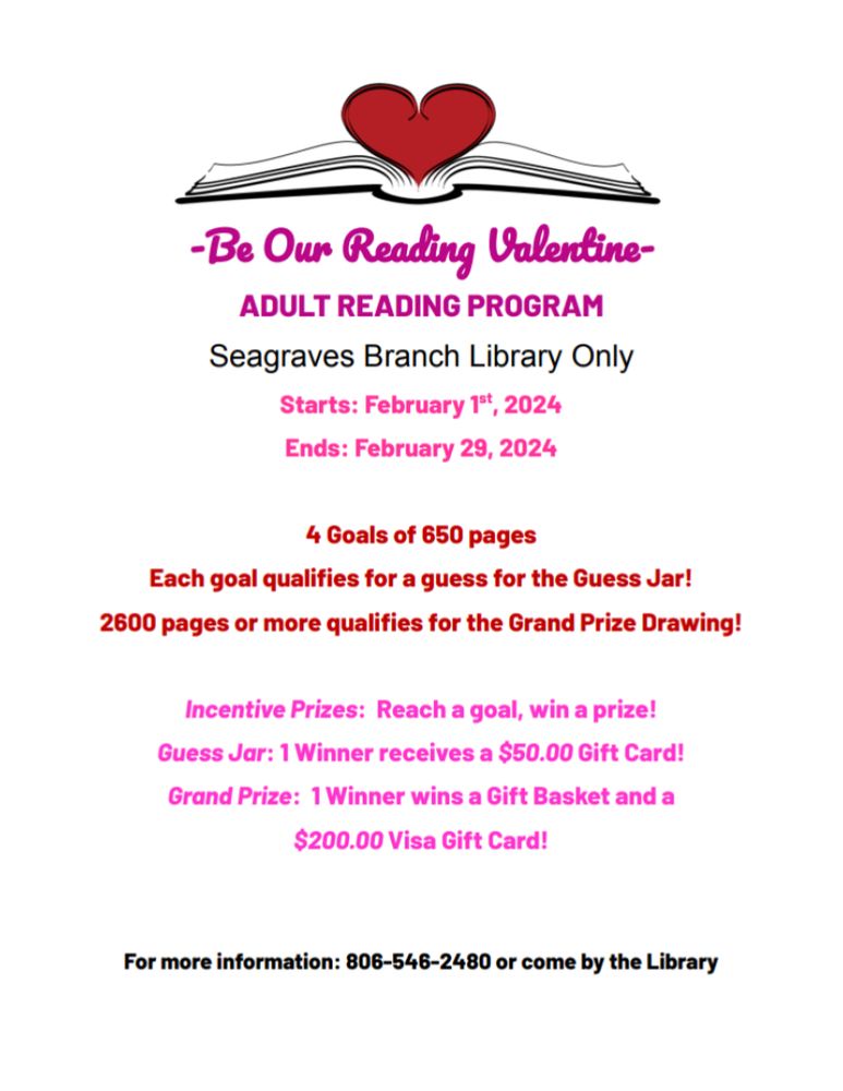 Valentine Adult Reading Program Seagraves ISD