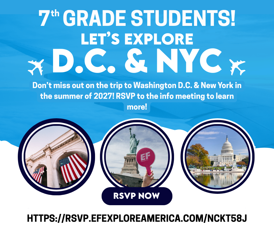 7th Grade Trip Opportunity