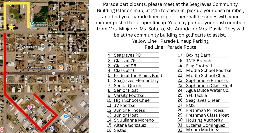 Updated Parade Route