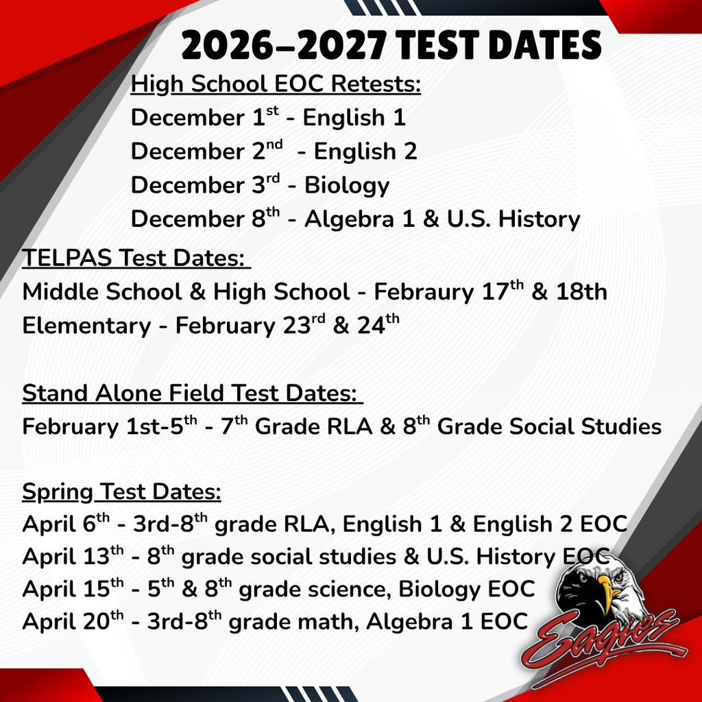 2026-2027 Test Dates