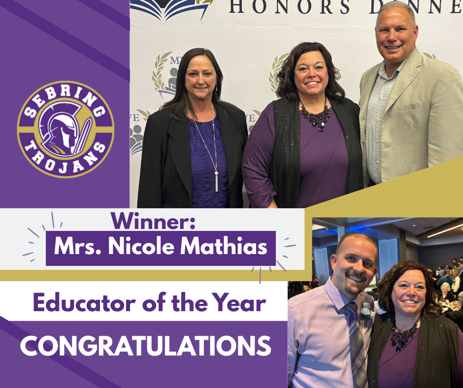 congrats Mrs. Mathias! Educator of the Year winner