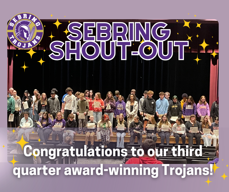 Sebring Shout-Out: third quarter award winning students