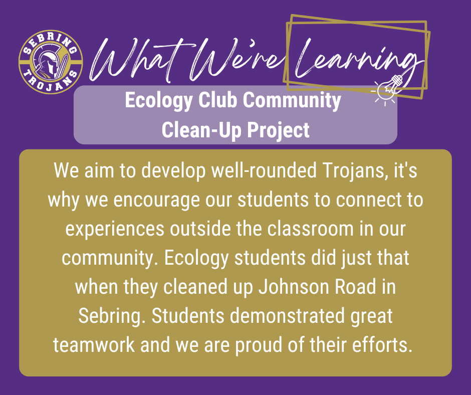 Ecology Club road clean up