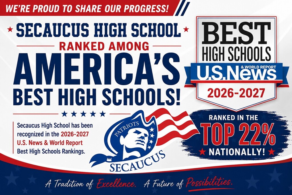 "Secaucus High School Ranked Among America's Best High Schools!"