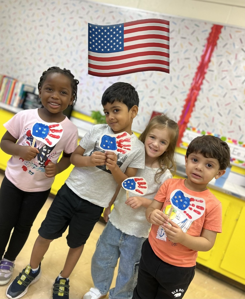students holding flag