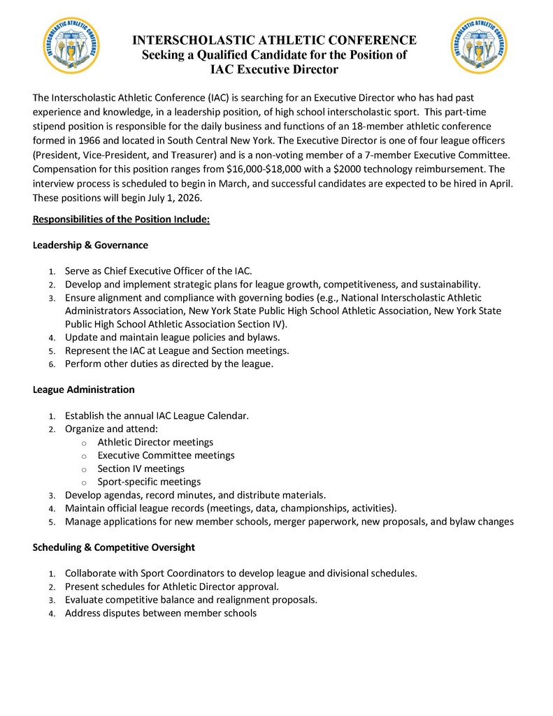 IAC Position Openings