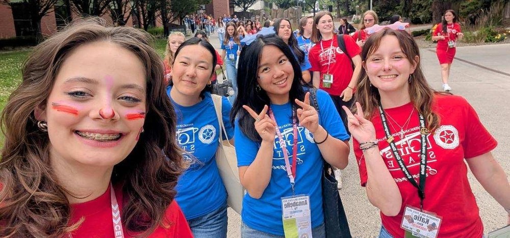 Katie with her fellow Girls State delegates.
