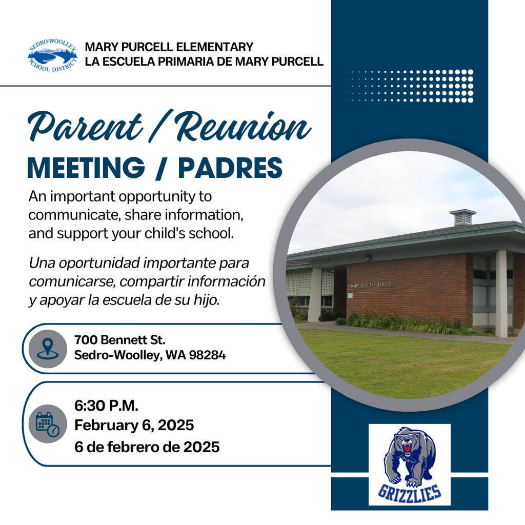 Mary Purcell Elementary School's Parent Group will be meeting on Thursday, February 6 at 6:30 p.m.
