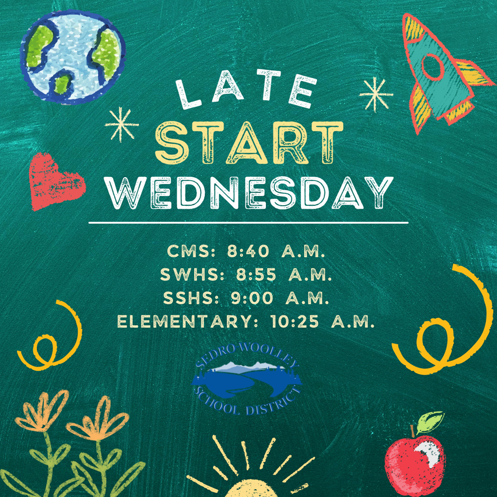 One-Hour Late Start Reminder: All schools have a one-hour late start tomorrow for professional development.