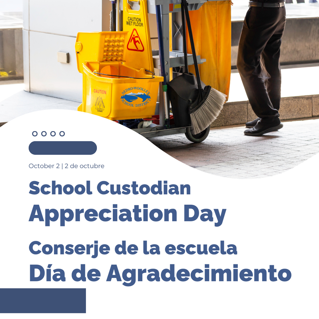 🧹✨ Happy Custodian Appreciation Day! ✨🧹  Today, Thursday, October 2, we join schools across the country in recognizing Custodian Appreciation Day.  Our custodial and facilities staff work hard every day to keep Sedro-Woolley School District buildings clean, safe, and welcoming for students, staff, and families.  Thank you for all you do to make our schools great places to learn and grow! 💙  #CustodianAppreciationDay #ThankYou
