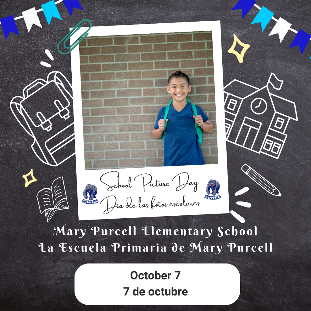 Mary Purcell Elementary School picture day is Tuesday, October 7.