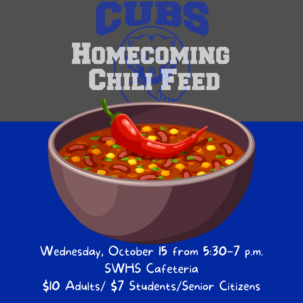 SWHS Homecoming Chili Feed: Wednesday, October 15 from 5:30–7 p.m.