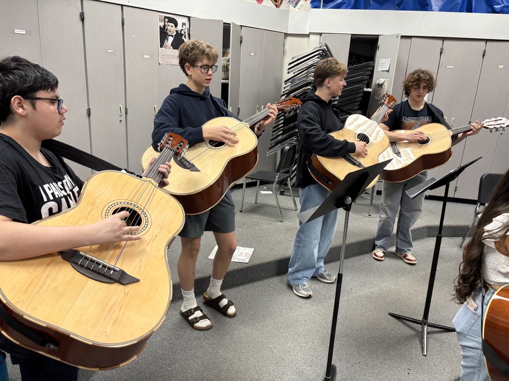 Students practice a song during mariachi band class at Sedro-Woolley High School.