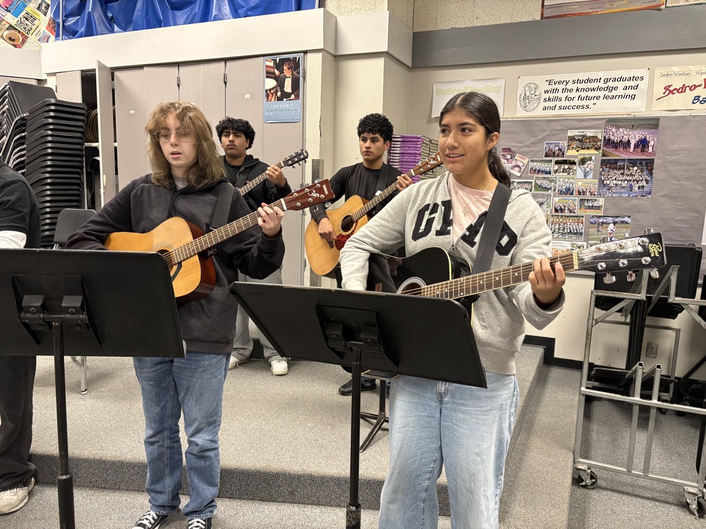 Students practice a song during mariachi band class at Sedro-Woolley High School.