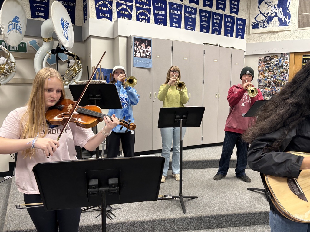 Students practice a song during mariachi band class at Sedro-Woolley High School.