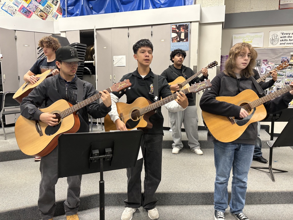 Students practice a song during mariachi band class at Sedro-Woolley High School.