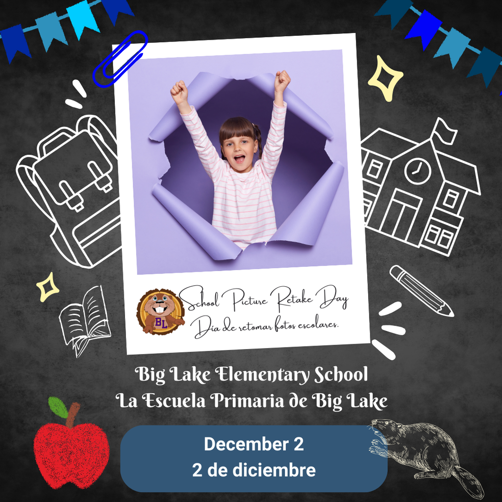 📸 Big Lake Picture Retake Day is December 2!  