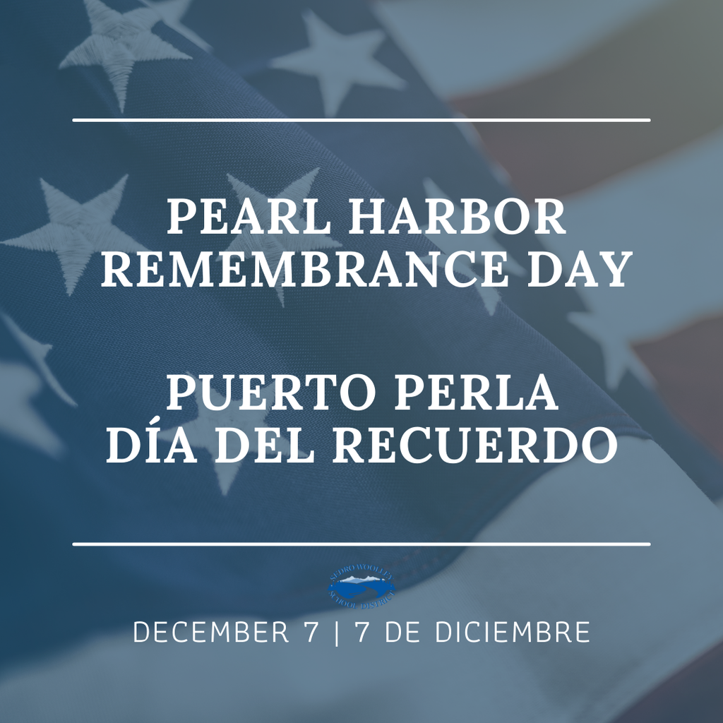 🇺🇸 Today we honor and remember. December 7 is Pearl Harbor Day, a time to reflect on the lives lost and the bravery shown on this day in 1941. We encourage our students, staff, and families to take a moment to remember the significance of this day in our nation’s history.