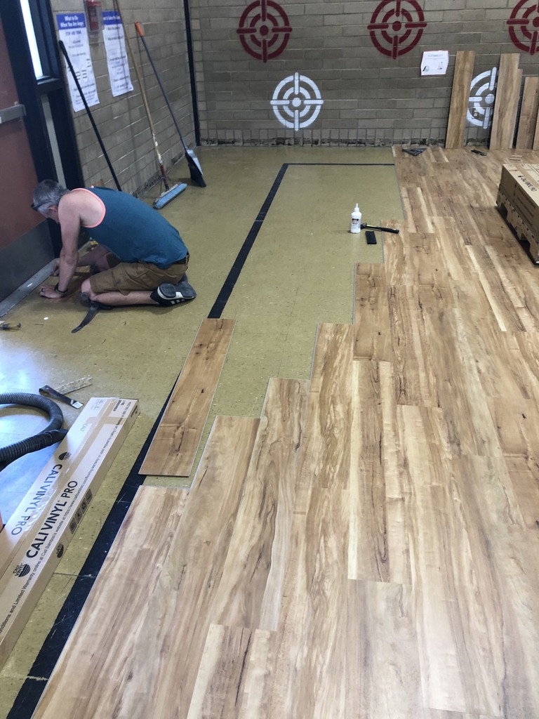 Work has been completed on numerous Capital Levy projects at Evergreen Elementary School. The gym floor is being upgraded and a few classrooms have the first new carpet since the building was opened in the early 1970s. 