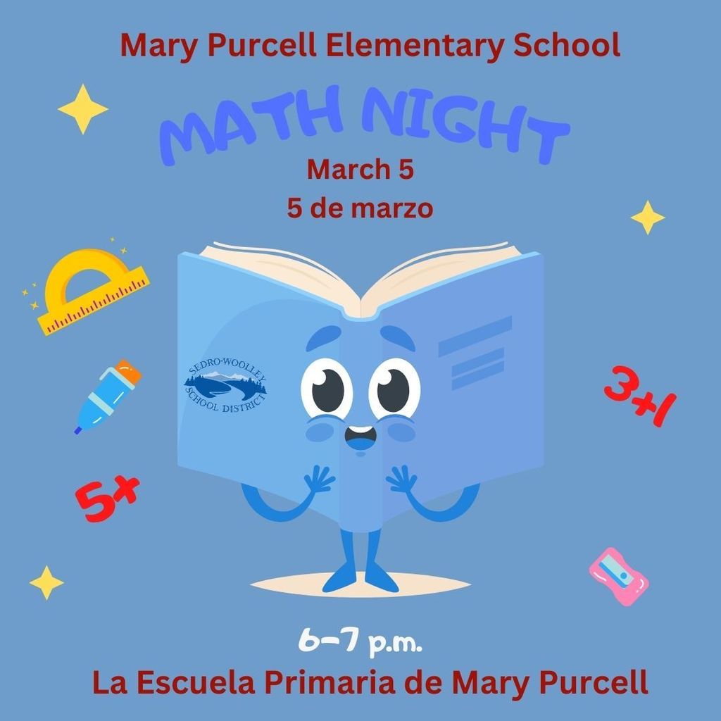 Mary Purcell Elementary families are invited to the school’s Math Night on March 5 from 6 to 7 p.m. in the Mary Purcell gymnasium. Families will enjoy fun math activities together!