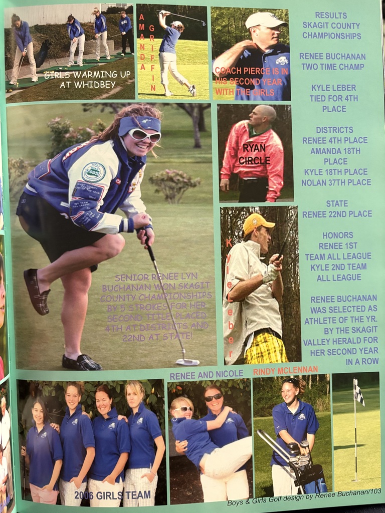 Photos of Sedro-Woolley High School golf team members during the 2005–2006 season.
