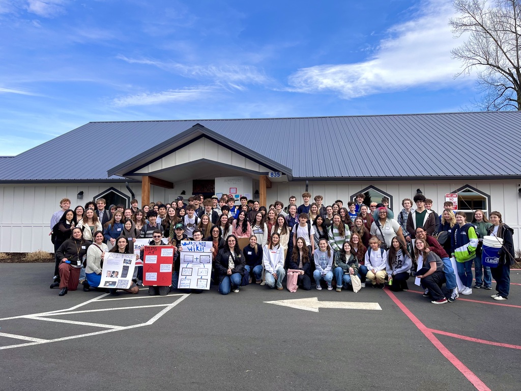 Students at the event for seniors. 