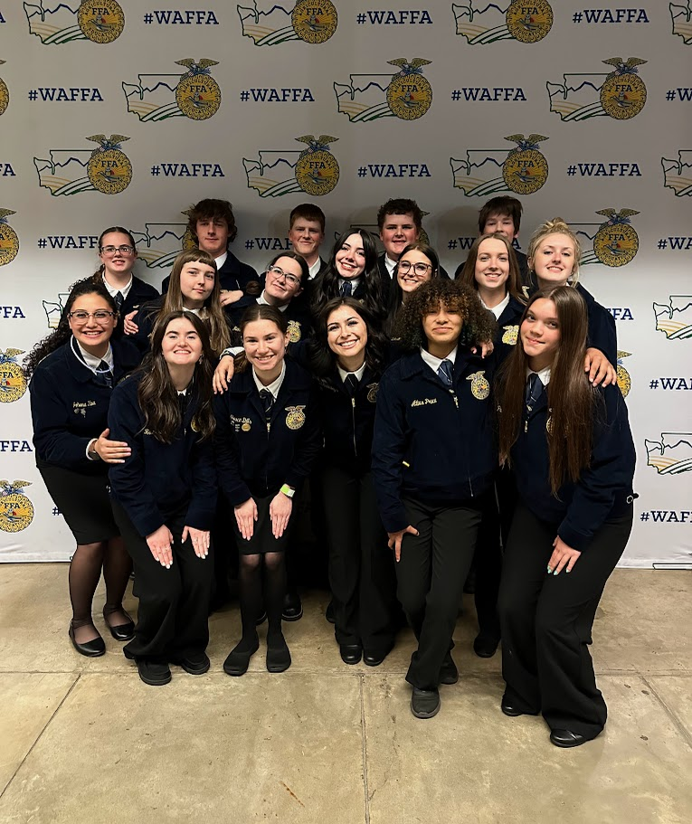 A group of Sedro-Woolley FFA students participate in activities and events during the Washington FFA State Convention at Washington State University in Pullman. Students represented Sedro-Woolley in competitions, leadership activities and workshops alongside FFA members from across the state.